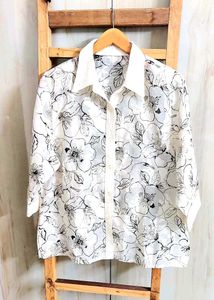 Organza Printed Shirt Size-44