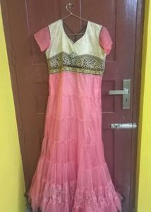 Elegant Pink Anarkali Dress