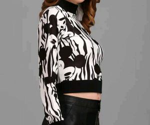Mickey Mouse Print crop Top