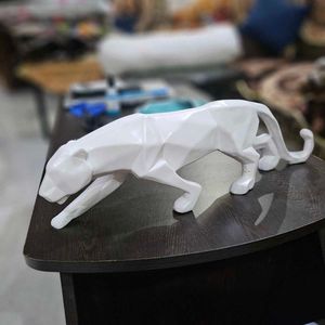 Modern Art Geometric Jaguar Figurine