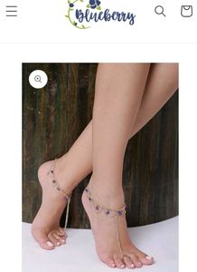 Boho Purple Beaded Anklet