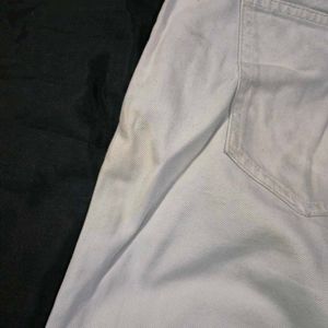 white straight fit denim