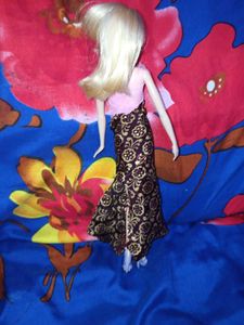 handmade Barbie doll gown