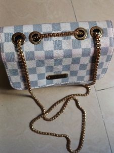 White And Gray Sling Bag