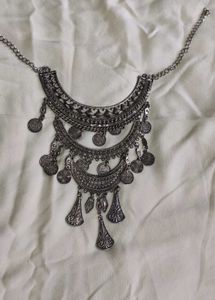 oxidised boho necklace