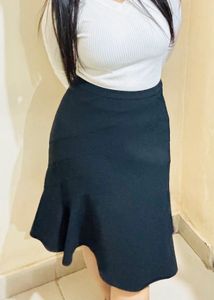 Next Petite Black Godet Skirt