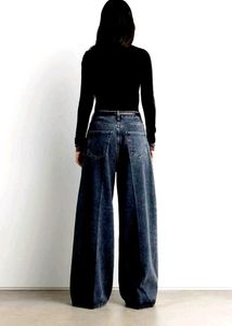 Wide Leg Denim Jeans