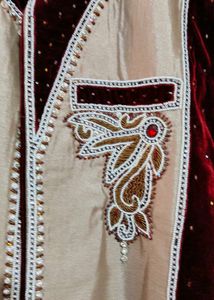 Khali+Maroon Sherwani