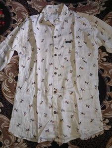 White Colour.Silk Dress