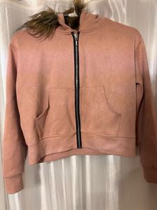 Pink Fur Hoodie Jacket