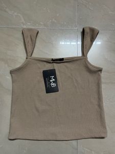 Beautiful beige and tan colour crop top