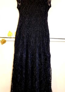 Latin Quarters Floral Self Design Maxi Party Dress