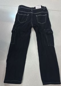 Black Cargo Jeans