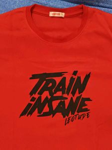 Red &#39;Train Insane&#39; Graphic Tee