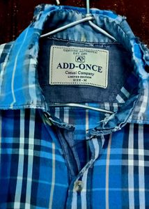 ADD-ONCE Blue Checkered Shirt