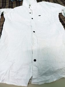 New White Pure Cotton Shirt Size-M