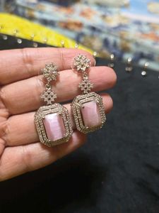 Pink Zircon Earring