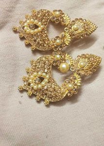 Gold Pearl Earrings