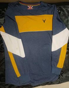 Next Blue &amp; Yellow Colorblock Crewneck