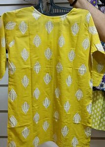 Elegant Short Yellow Kurta