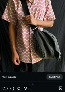 charcoal messager bag