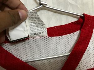Athletic Knit Red Long Sleeve Jersey