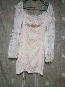 Elegant White Lace Dress