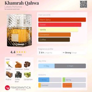 Lattafa Khamrah Qahwa 9 ML DECANT