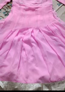 Pink Floral Embroidered Fabric