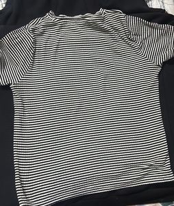 Ribbed T-shirt - Black/striped