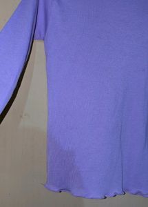 Lavender Ribbed Trendy Top