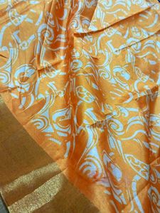 Orange Blouse Piece Material