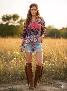 ✨Boho Dream Cold-Shoulder Top✨