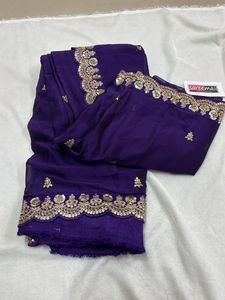 Purple Embellishedsaree