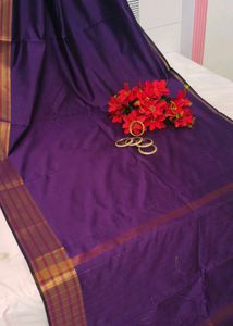 Elegant Purple Bagni Saree Zaree Patta with jhalar