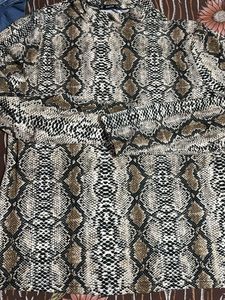 Snakeskin Bodycon Top