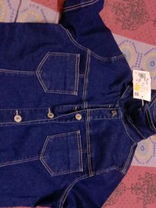 Blue denim dress, bust- 36 inches