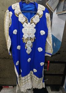 Blue Embroidered Kurti