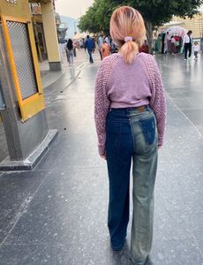 Unique Two-Tone Jeans
