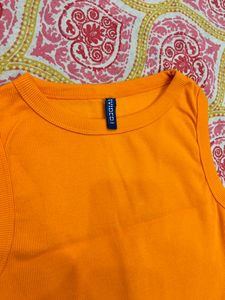 H&amp;M Orange Crop Tank Top