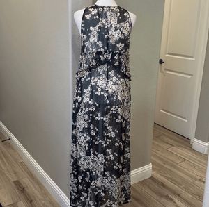 Zara Floral Halter Maxi Dress