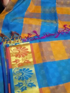 Beautiful Blue &amp; Gold Saree