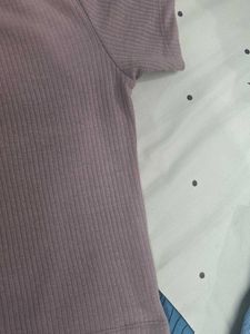 Lavendar/Pink High Neck Roadster Top For Women