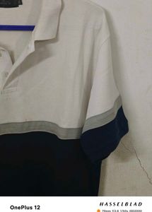 Good Condition Color Block Polo Shirt 42 L