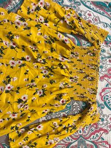 Bell Sleeves Off Shoulder Ditsy Print Dress