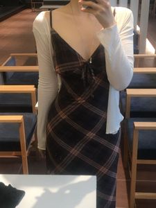 plaid checkered bodycon dress