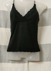 Black Lace Trim Cami