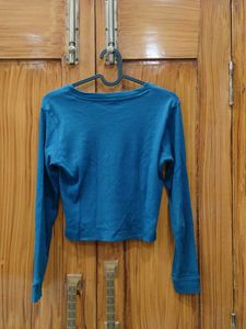Blue Long Sleeve Top