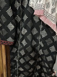Black &amp; White Printed Kurti Set