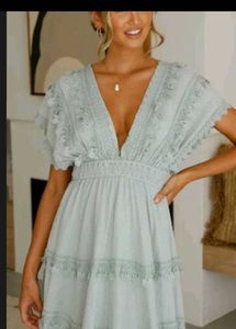 Dress In Sea Green Colour